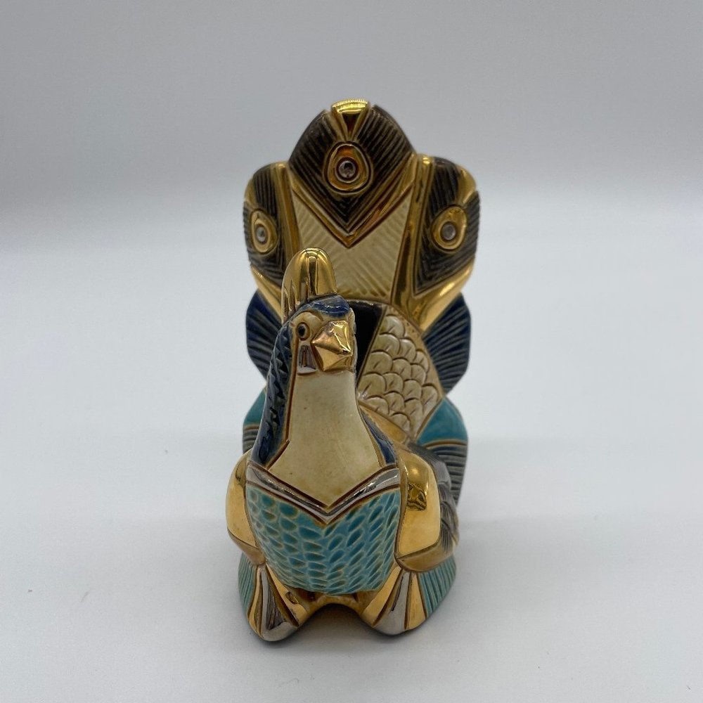 Artesania Riconada Silver Anniversary Peacock Figurine